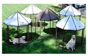 Advantek Pet Gazebo Modular Outdoor Dog Kennels Connected