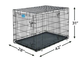 Best Dog Crate for Vizsla - MidWest Lifestages Double Door Folding Metal Dog Crate